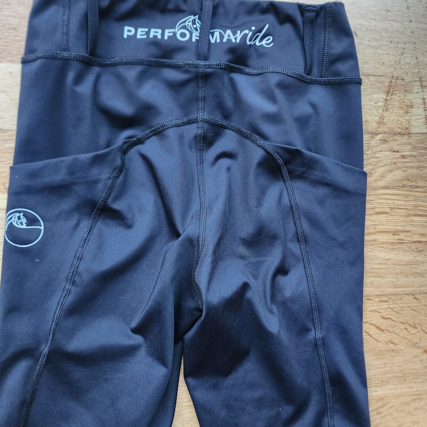 PerforaRide black riding tights, size L, ladies size 10/12, pre-loved
