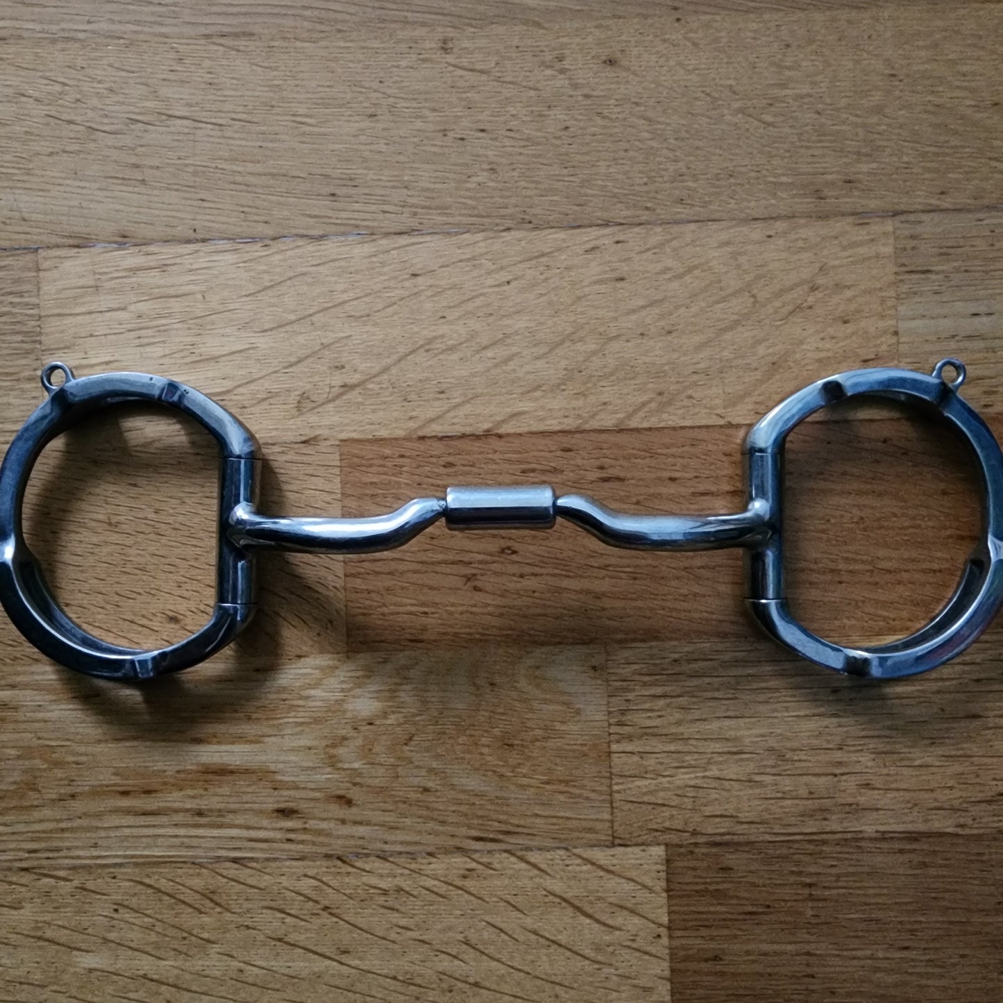 Myler eggbutt bit with hooks 5.25" pre loved