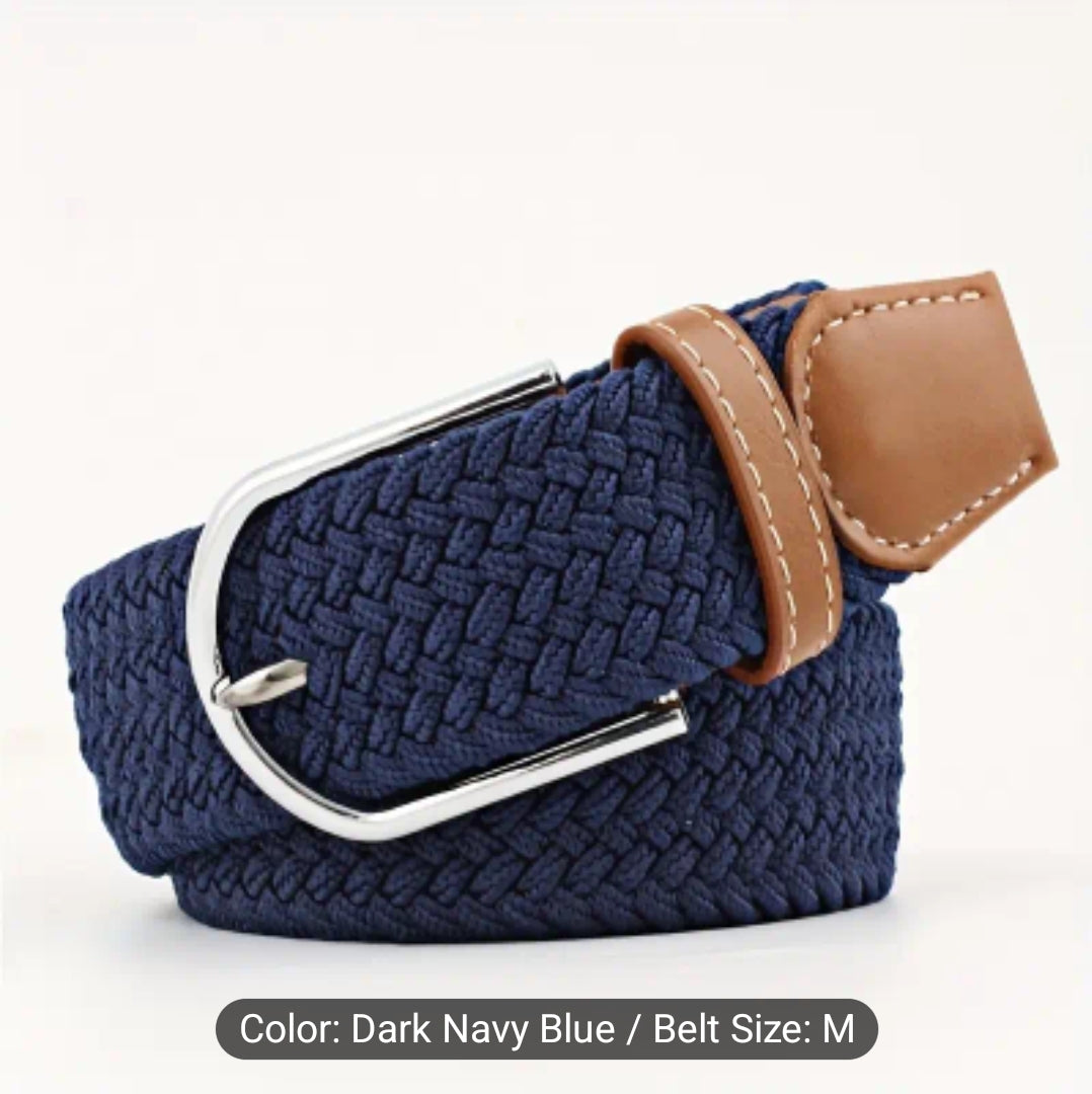 ETS plaited pin buckle belt