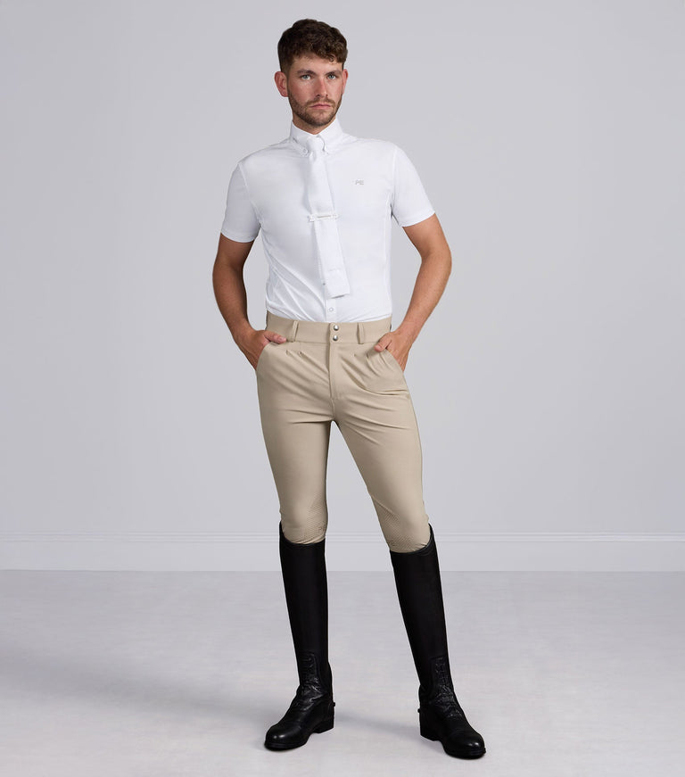 Premier Equine Ludis Men's Gel Knee Riding Breeches - white