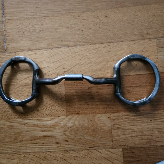 Myler eggbutt bit with hooks 5.75" pre loved