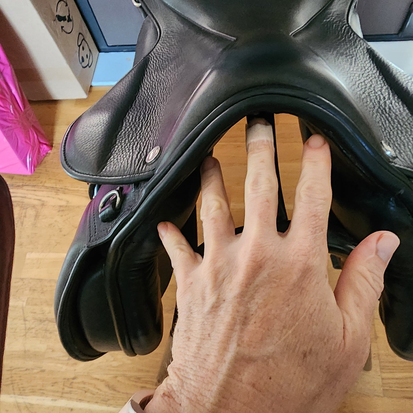 Trainers Cross Country GP black leather saddle 17.5", wide
