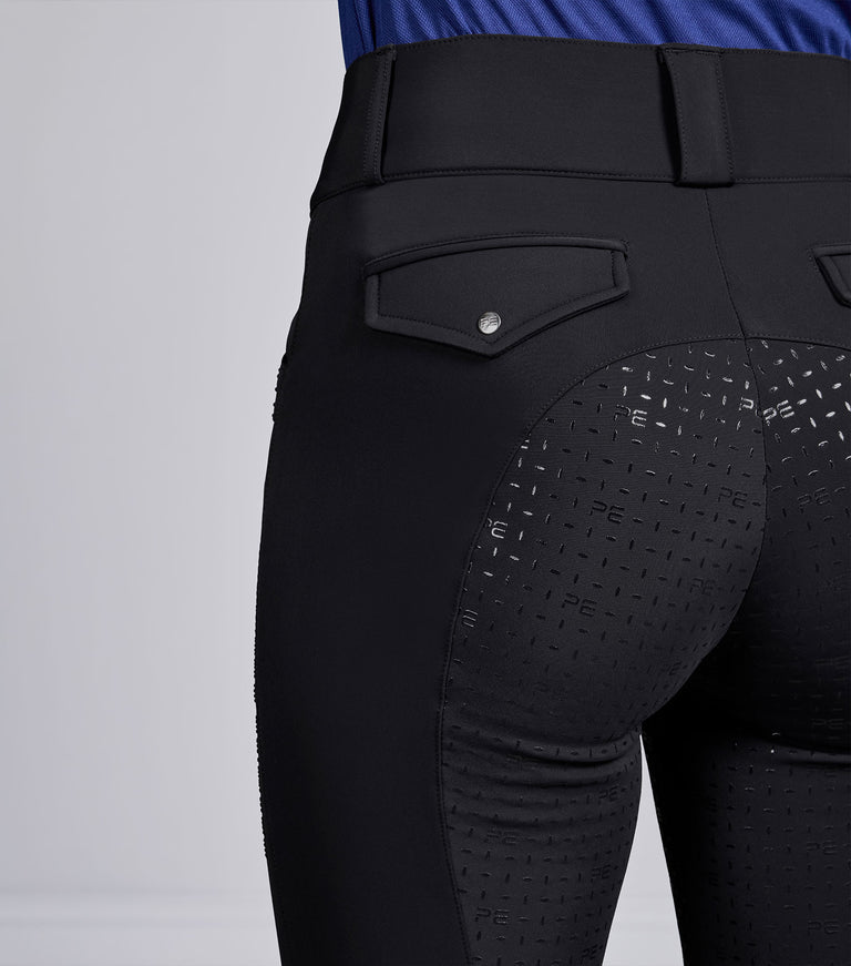 Premier Equine Torino II Women's Gel Full Seat Riding Breeches - Black (High Rise)