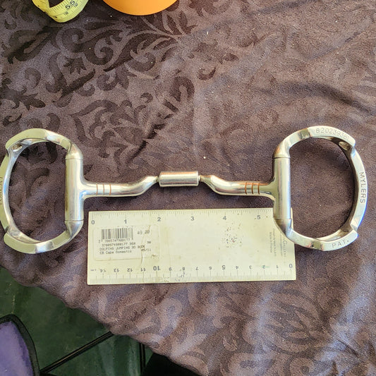 Myler eggbutt bit with hooks 5" pre loved