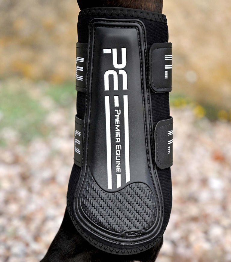 Premier Equine Air Velox Single Locking Brushing Boots  - Black