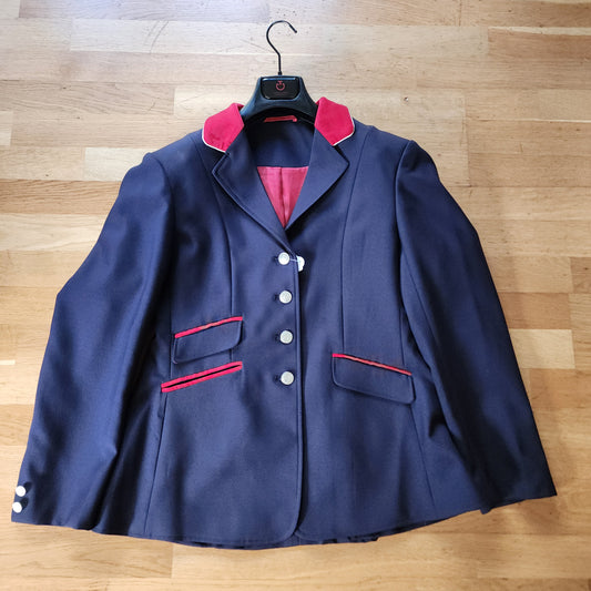 Shires navy and red show jacket, ladies 14