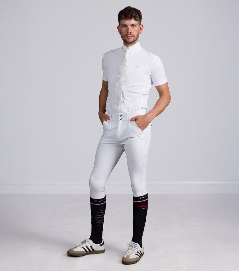 Premier Equine Ludis Men's Gel Knee Riding Breeches - white
