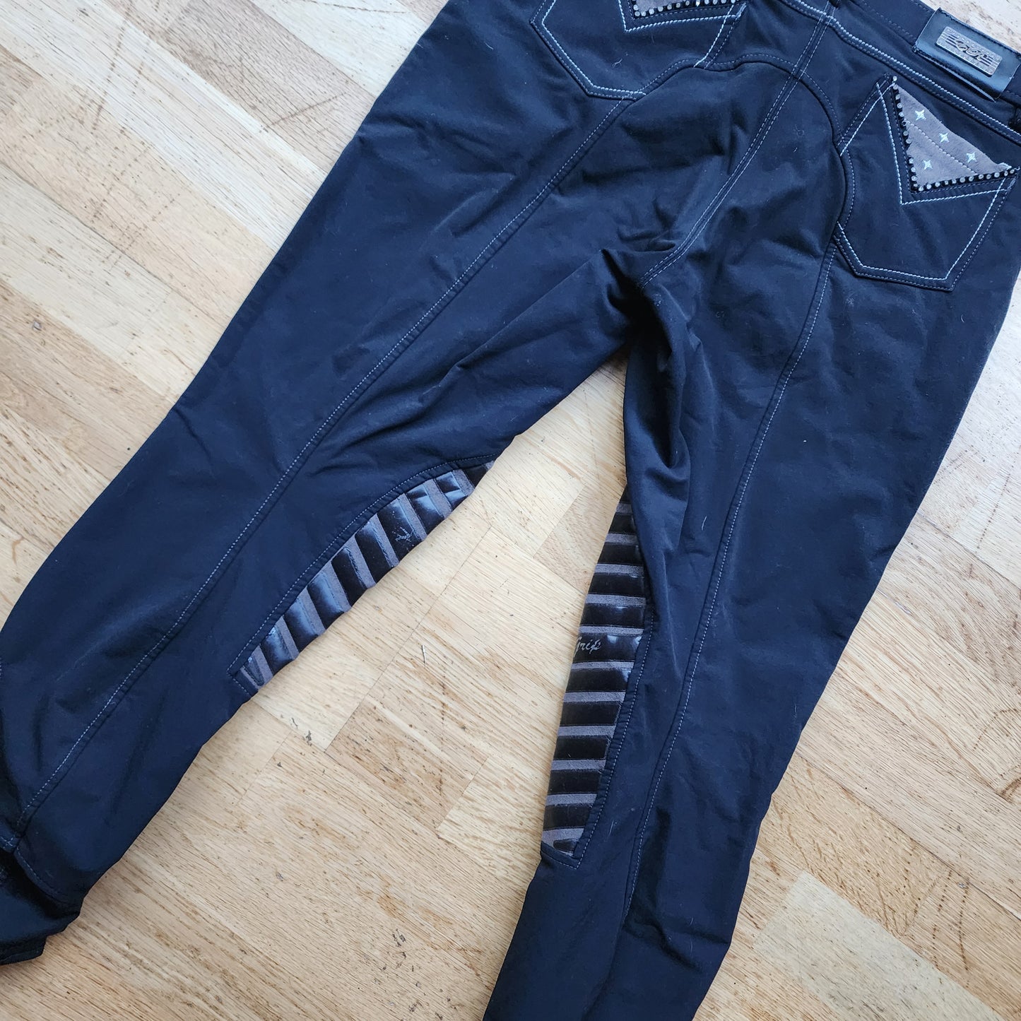 Euro Star black breeches, ladies  size UK 12, pre-loved