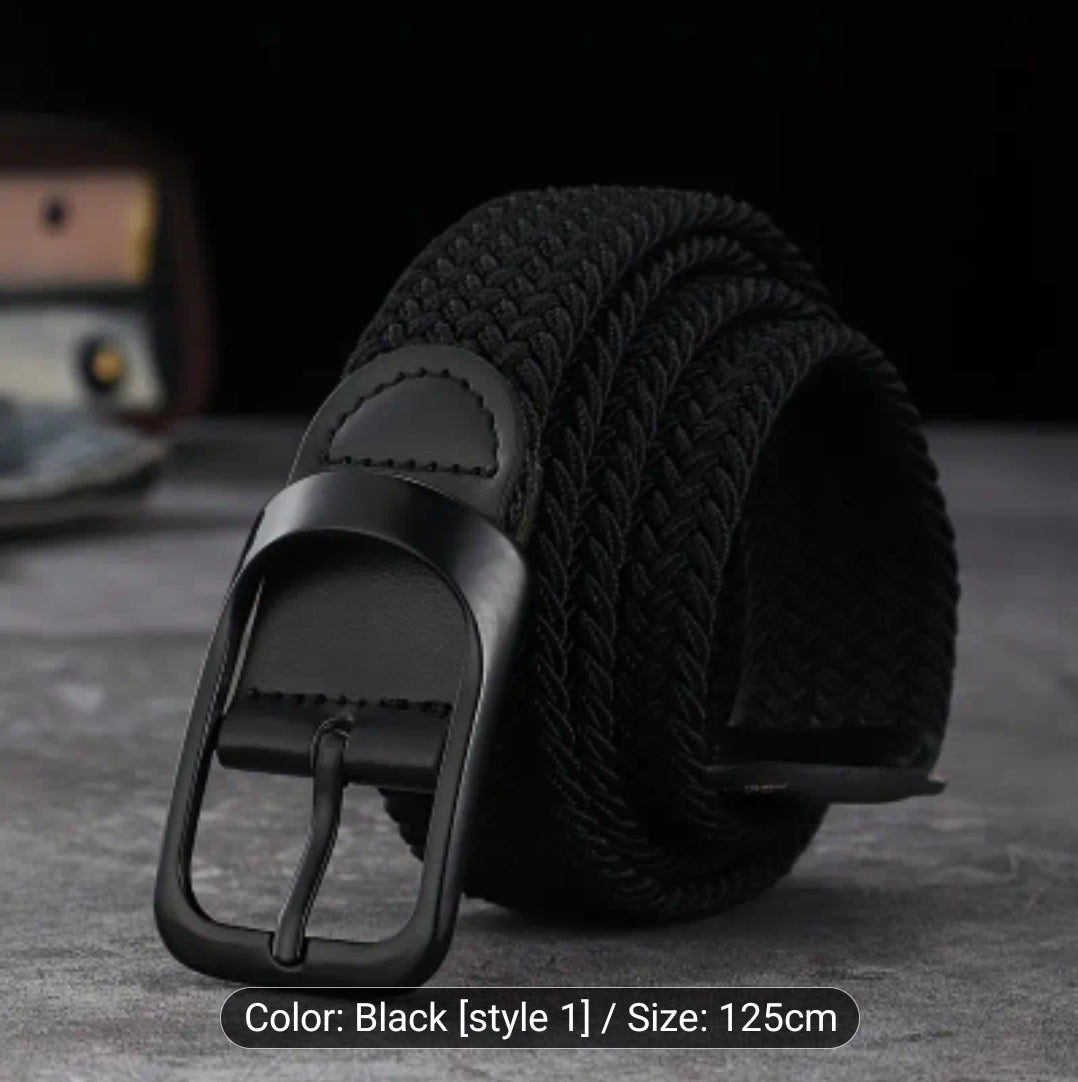 ETS plaited pin buckle belt