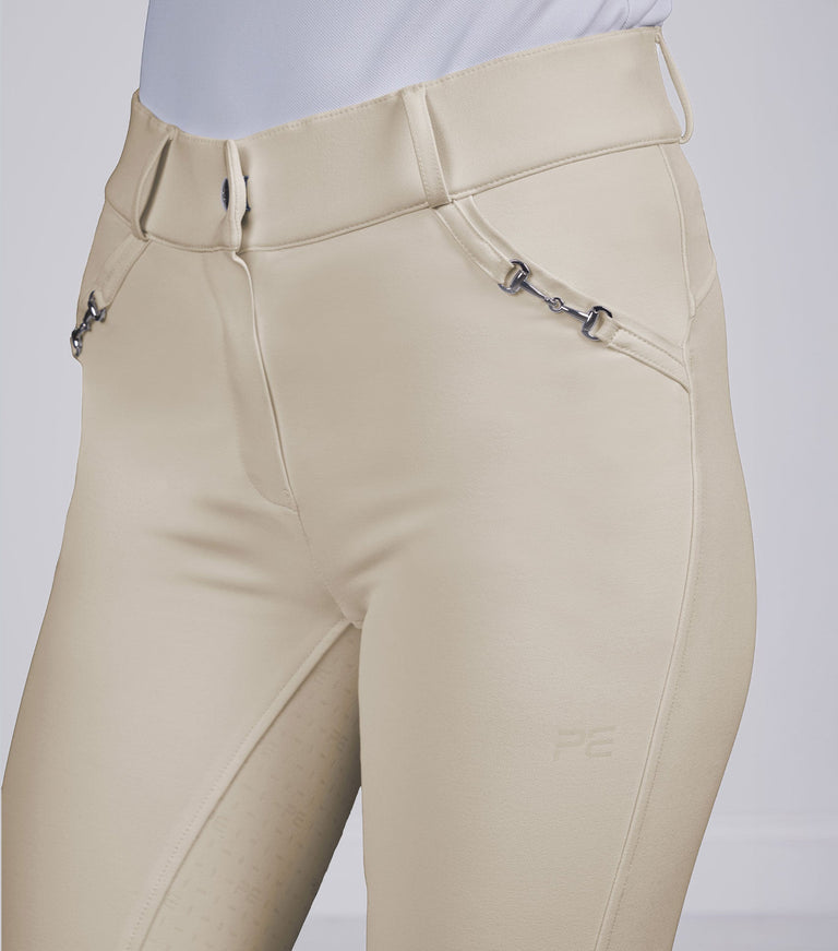 Premier Equine Filetto Women's Gel Full Seat Riding Breeches - Vanilla (Standard Rise)