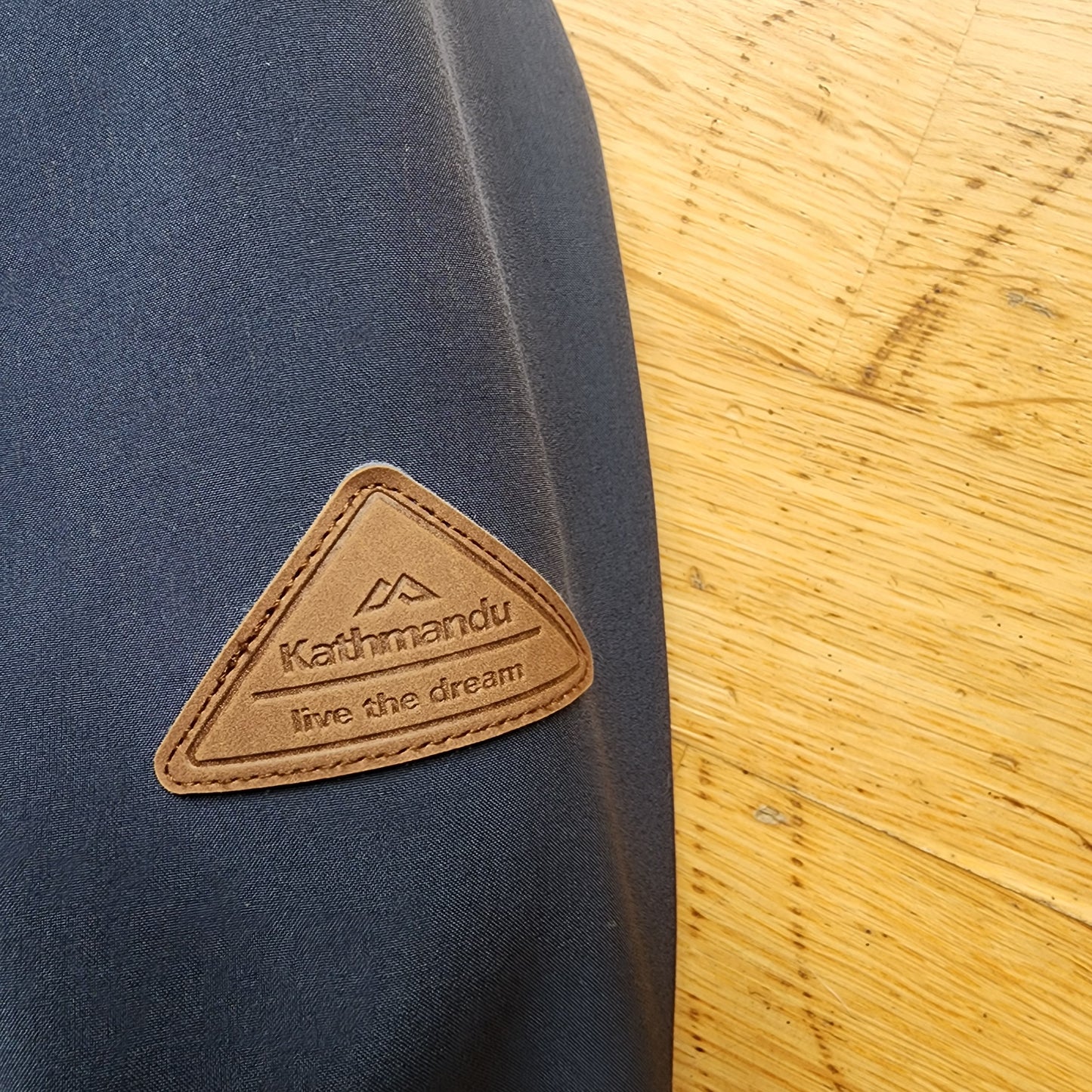 Kathmandu fleece lined soft shell jacket, navy, ladies size M, pre-loved