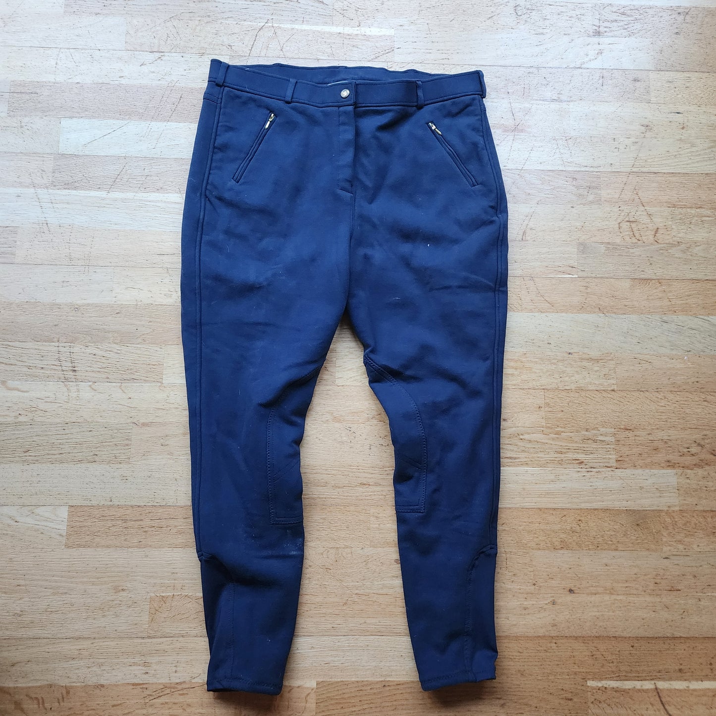 Requisite navy cotton breeches, ladies size 18, pre-loved