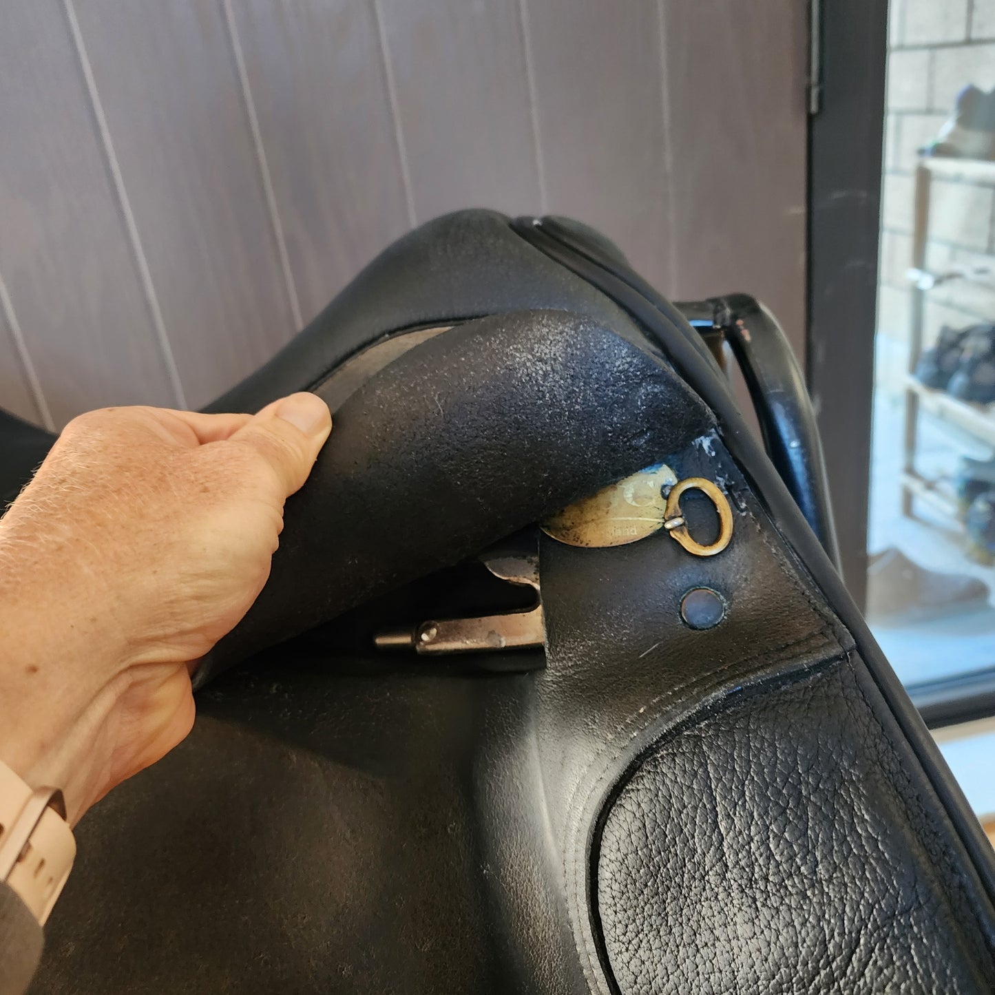 NSC black buffalo leather dressage saddle 18", MW