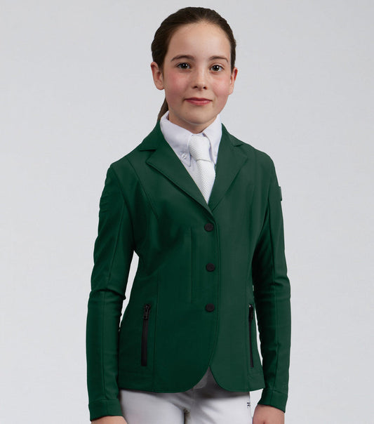 Premier Equine Evinco Girls Competition Jacket  - Alpine Green