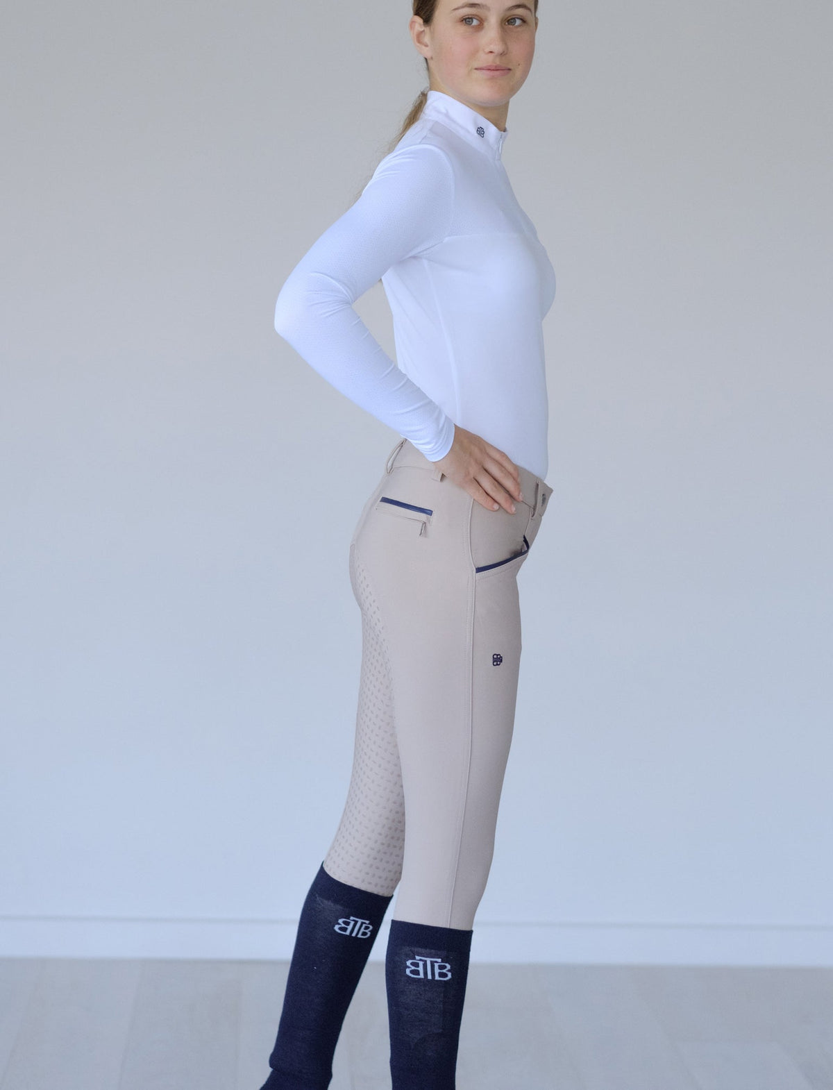 Beyond the Bit Bamboo Beige Portia Breeches. Size 10. Brand new