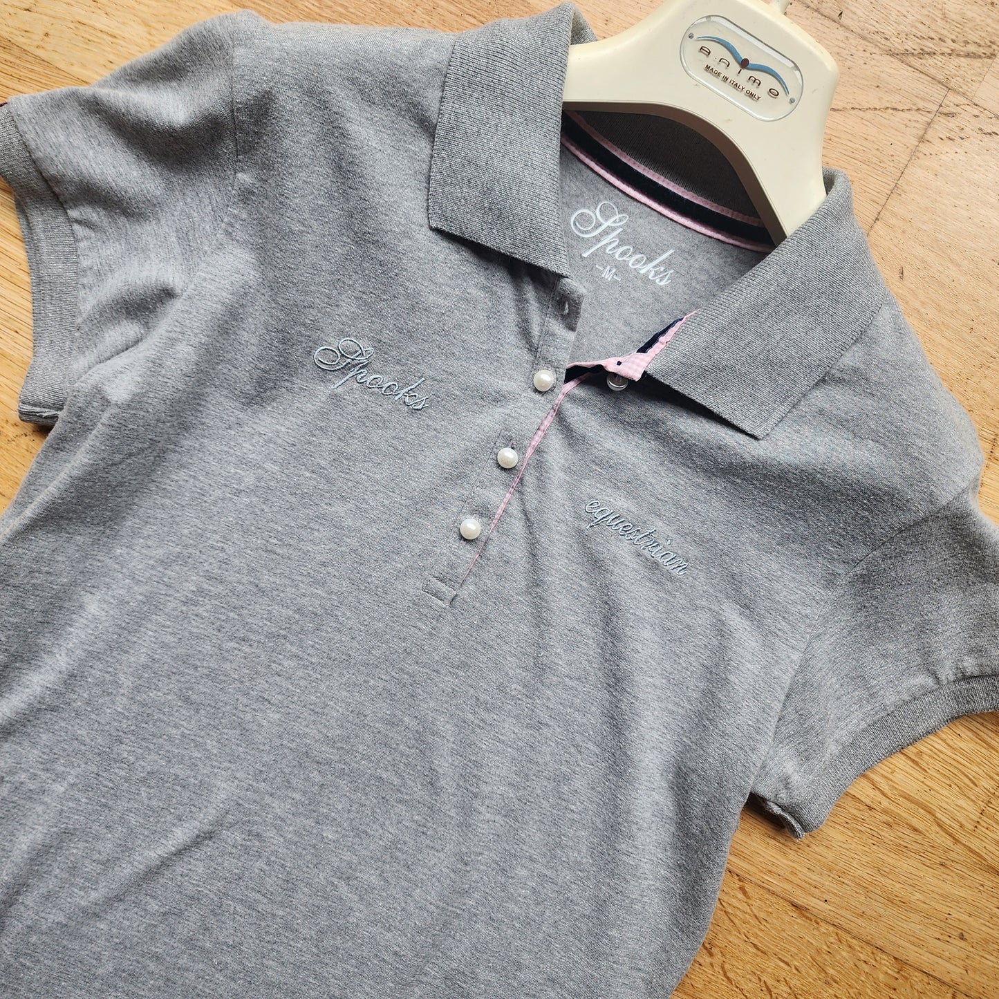 Spooks riding shirt, Size M, grey, pre-loved