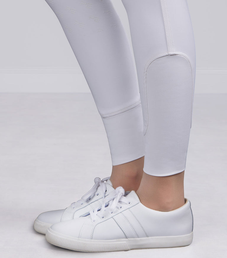 Premier Equine Cristalli Gel Full Seat Riding Breeches - White (Standard Rise)