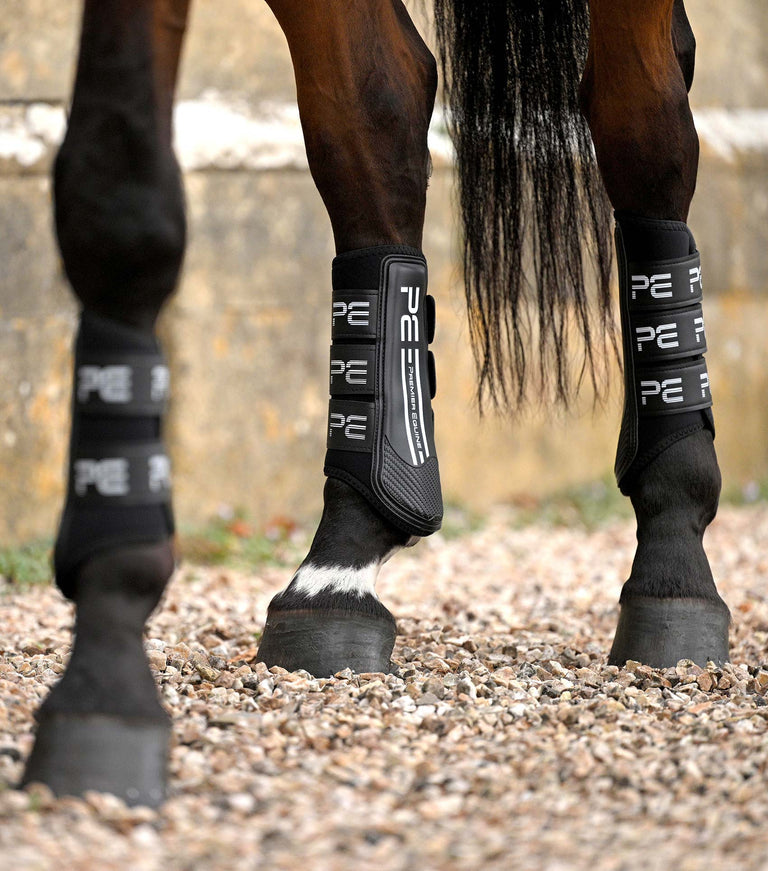 Premier Equine Air Velox Single Locking Brushing Boots  - Black