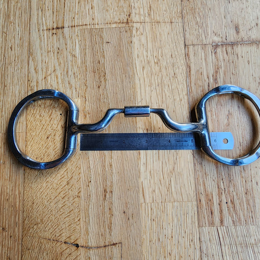 Myler eggbutt bit with hooks (level 2) 5.5" pre loved