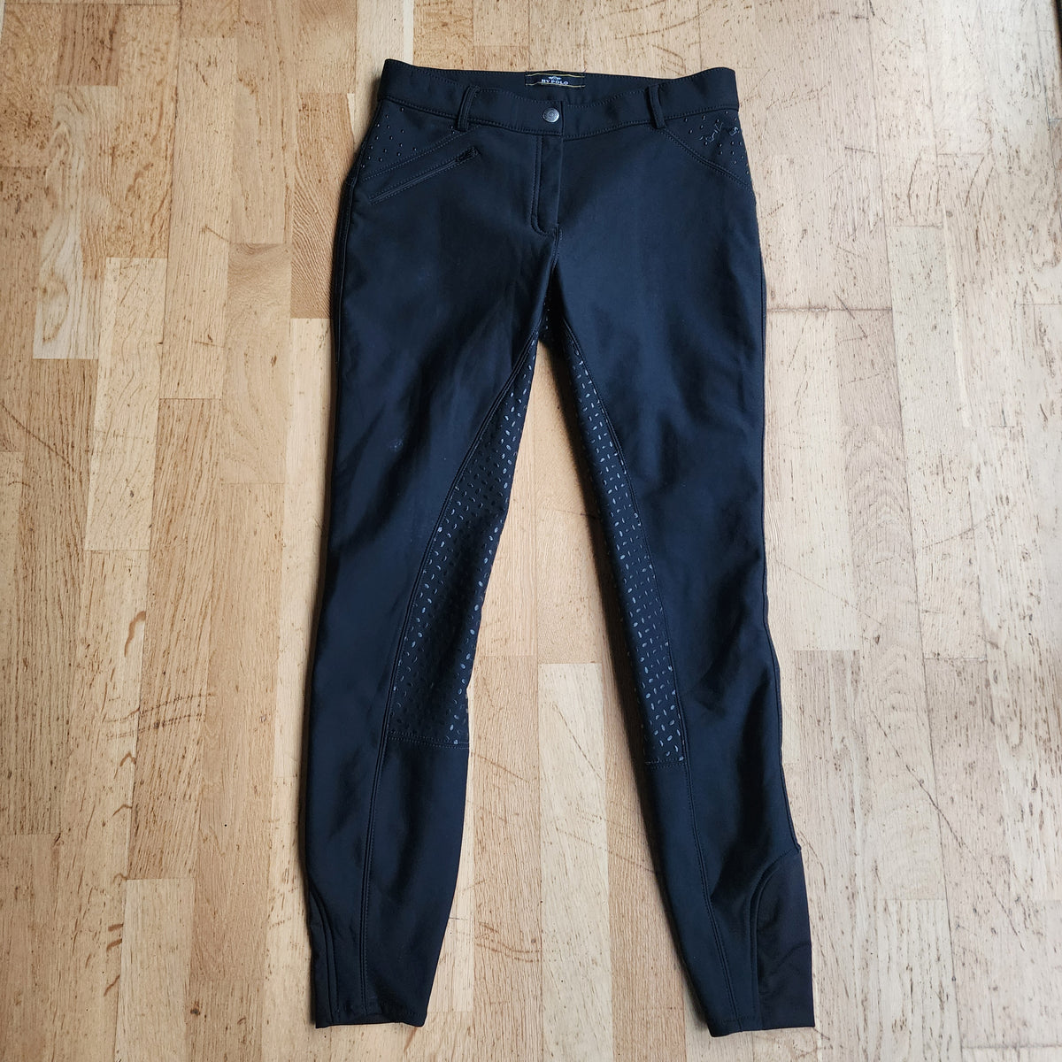 HV Polo black breeches, ladies size UK 10, pre-loved
