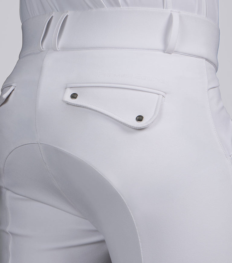 Premier Equine Ludis Men's Gel Knee Riding Breeches - white