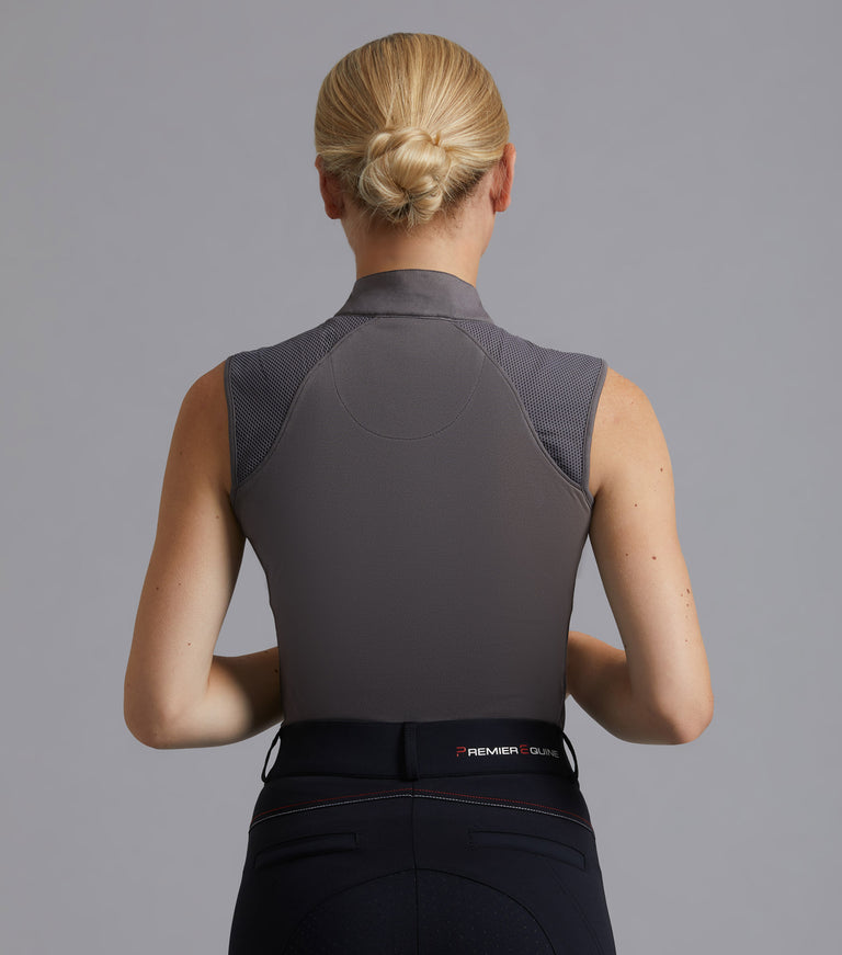 Premier Equine Derina Ladies Technical Sleeveless Riding Top (grey or navy)