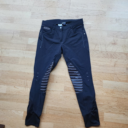 Euro Star black breeches, ladies  size UK 12, pre-loved