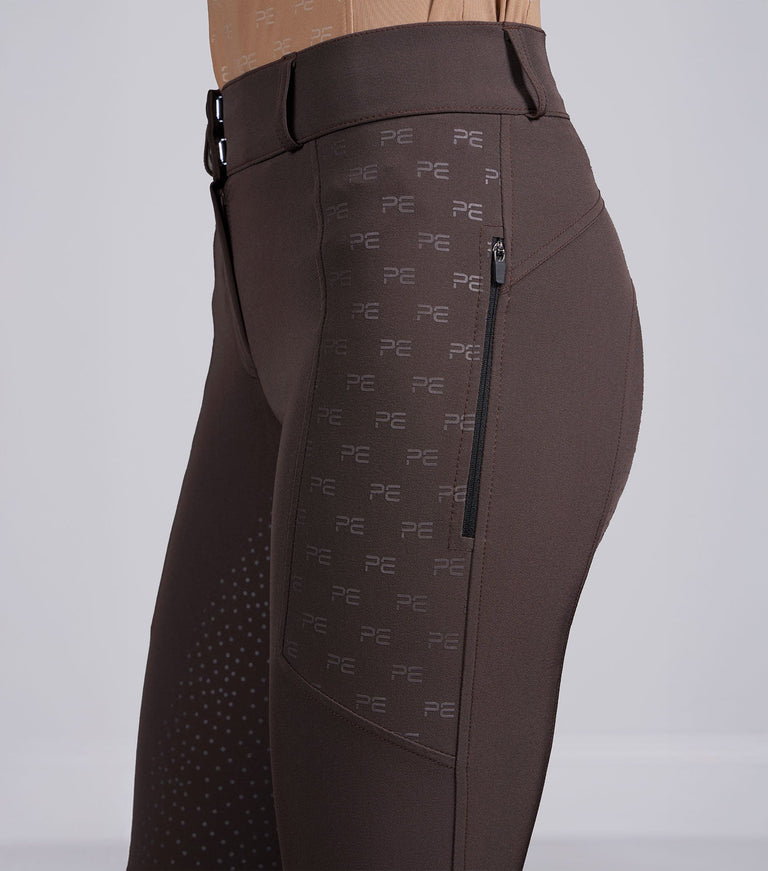 Premier Equine Valerius Womens Gel Full Seat Riding Breeches  - Brown (Standard Rise)