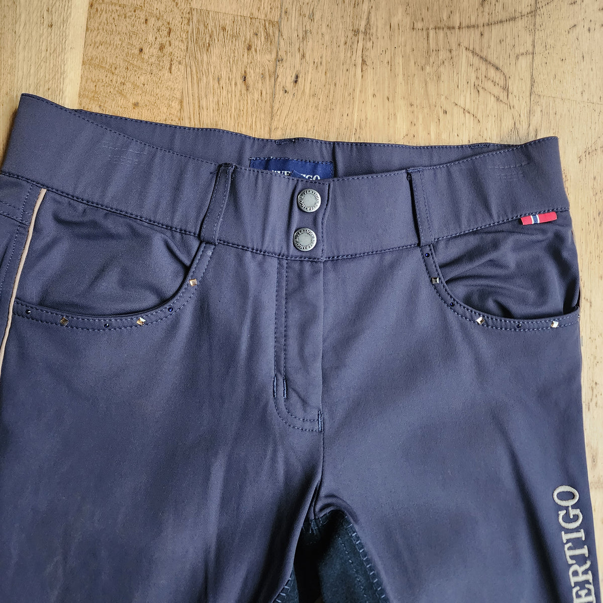 B Vertigo navy breeches, ladies size UK 12, pre-loved