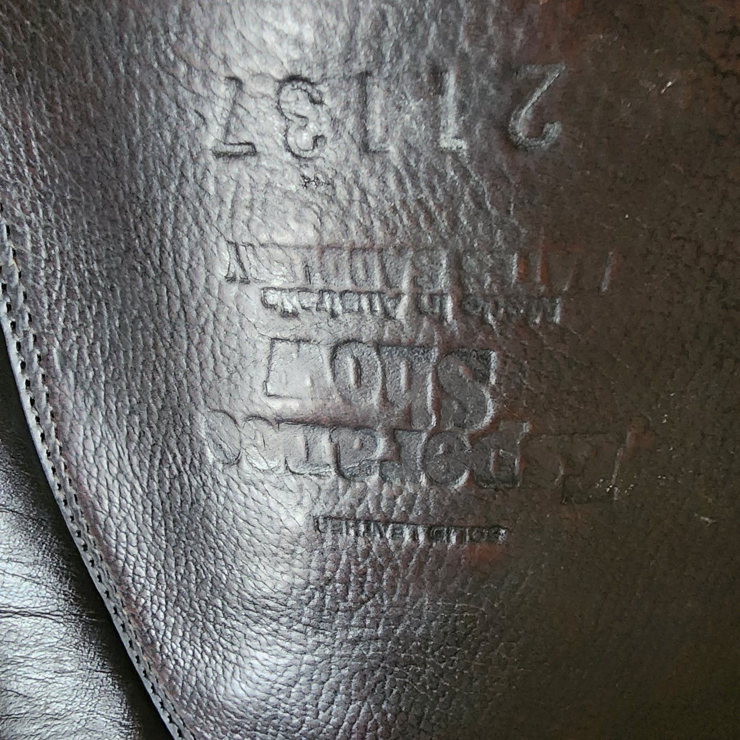 Bates brown leather pony show saddle 15", wide