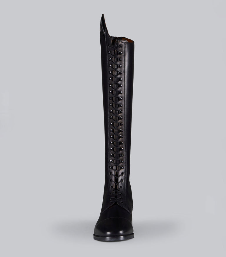 Premier Equine Astra Ladies Lace Front Tall Leather Riding Boots - Black