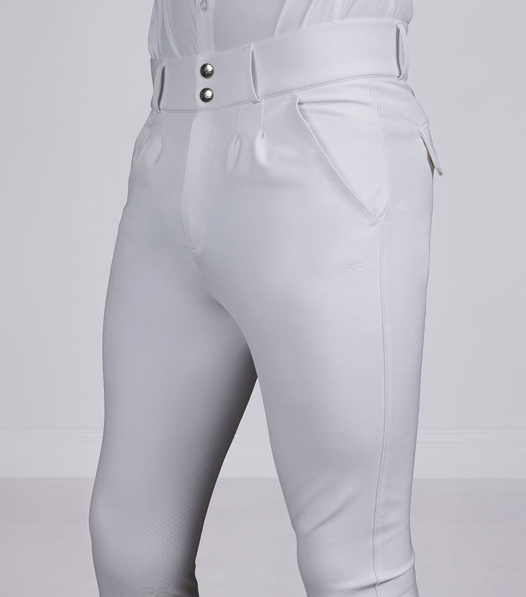 Premier Equine Ludis Men's Gel Knee Riding Breeches - white