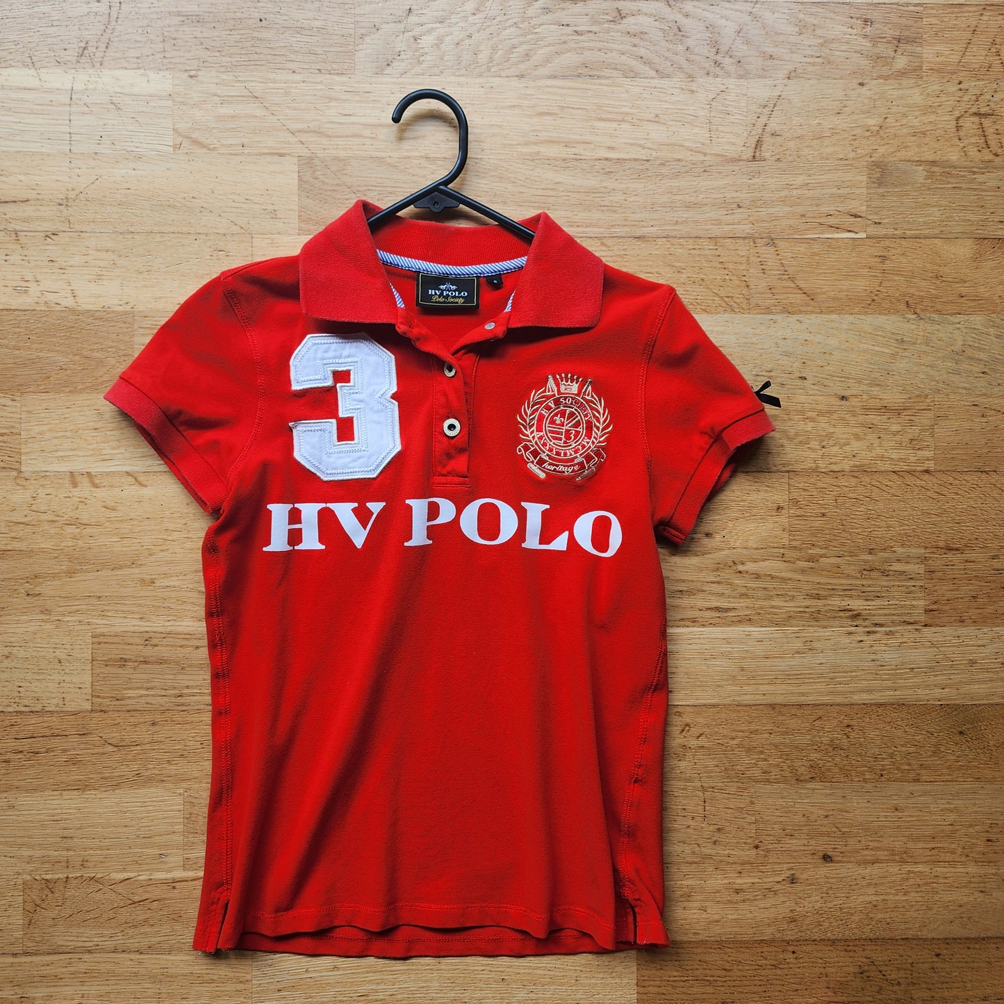 HV Polo riding shirt, Size S, red, pre-loved
