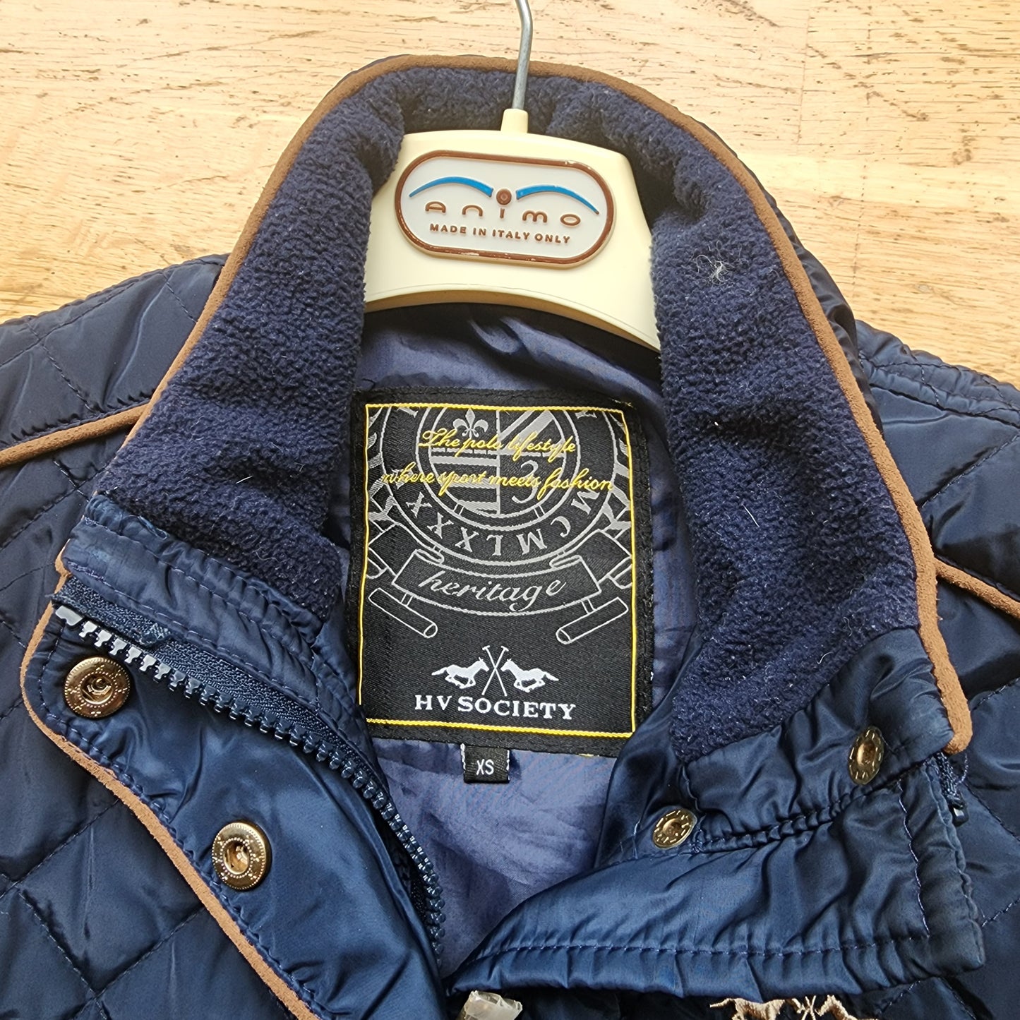 HV Polo riding vest, ladies size XS, navy, pre-loved