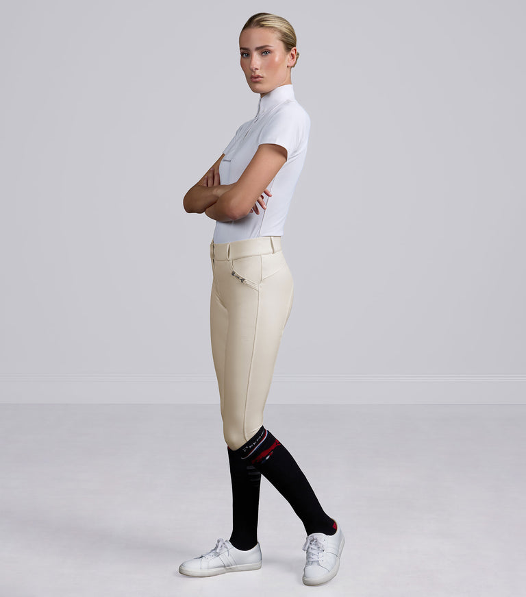 Premier Equine Filetto Women's Gel Full Seat Riding Breeches - Vanilla (Standard Rise)