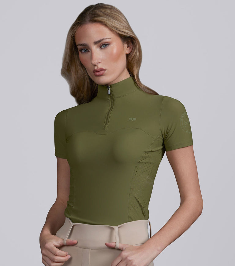 Premier Equine Prospero Short Sleeve Training Top - Rosewood