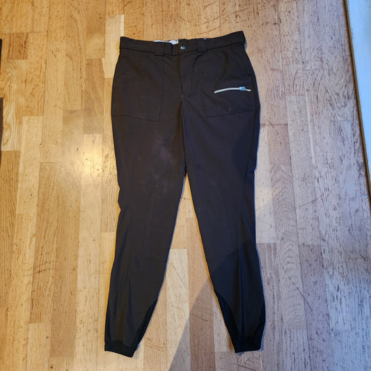 Sarm Hippique mens brown breeches size UK 30. Pre-loved