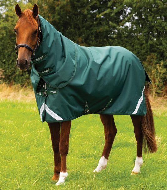 Premier Equine Stratus 1200 Series 100g Turnout Rug with Classic Neck Cover (Navy or Green)