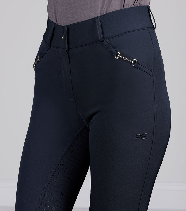 Premier Equine Filetto Women's Gel Full Seat Riding Breeches - Navy (Standard Rise)