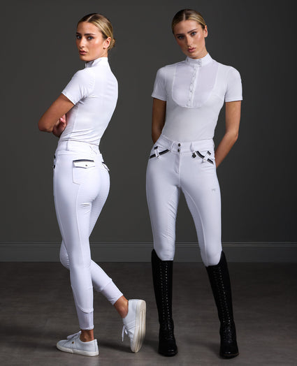 Premier Equine Coco Nova Ladies Gel Full Seat Riding Breeches (white)