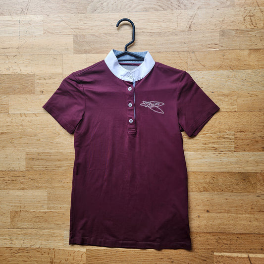 Animo show shirt, ladies 6 /girls 12, burgundy, pre-loved