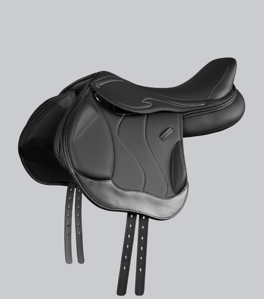 Description:Rouen Syntetic Mono Flap Cross Country  Saddle_Colour:Black_Position:1