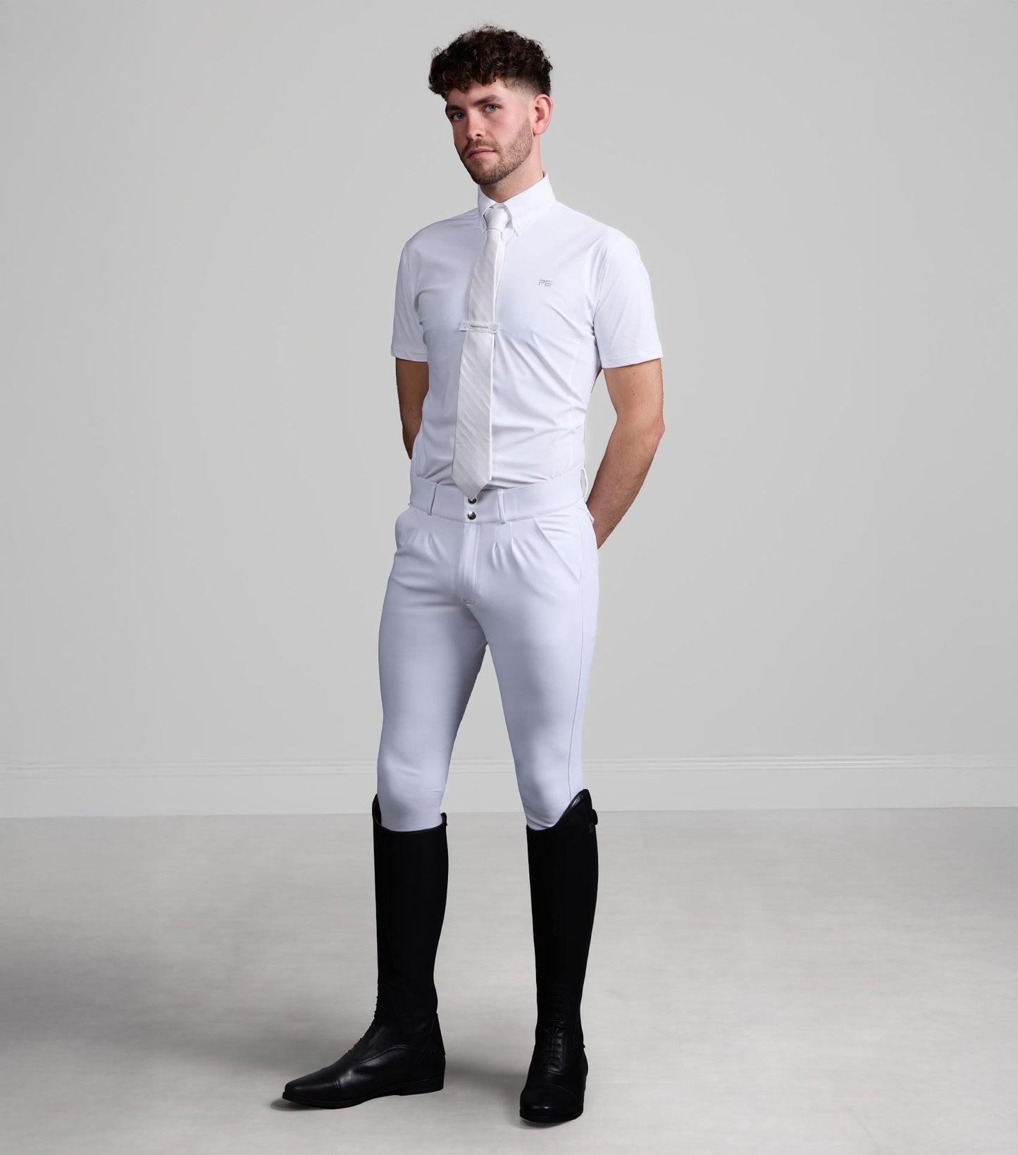 Description:Rubato Short Sleeve Men's Shirt_Colour:White_Position:2