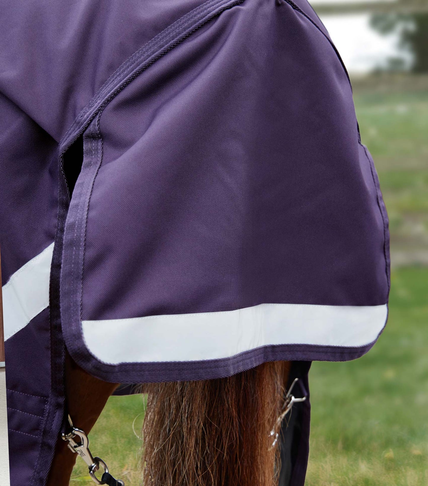 Description:Stratus 1200 Series 0g Turnout Rug with Classic Neck Cover Purple_Colour:Purple_Position:6