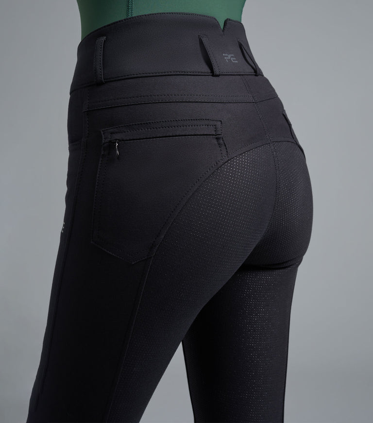 Premier Equine Virtue Ladies Full Seat Gel Riding Breeches (High Waisted) - black, navy, grey, olive, walnut