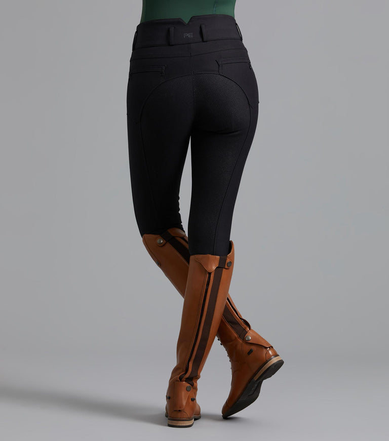 Premier Equine Virtue Ladies Full Seat Gel Riding Breeches (High Waisted) - black, navy, grey, olive, walnut