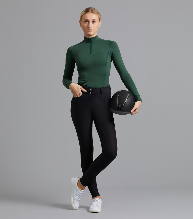 Premier Equine Virtue Ladies Full Seat Gel Riding Breeches (High Waisted) - black, navy, grey, olive, walnut