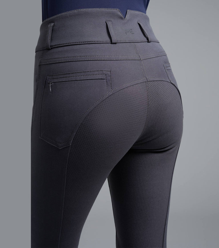 Premier Equine Virtue Ladies Full Seat Gel Riding Breeches (High Waisted) - black, navy, grey, olive, walnut