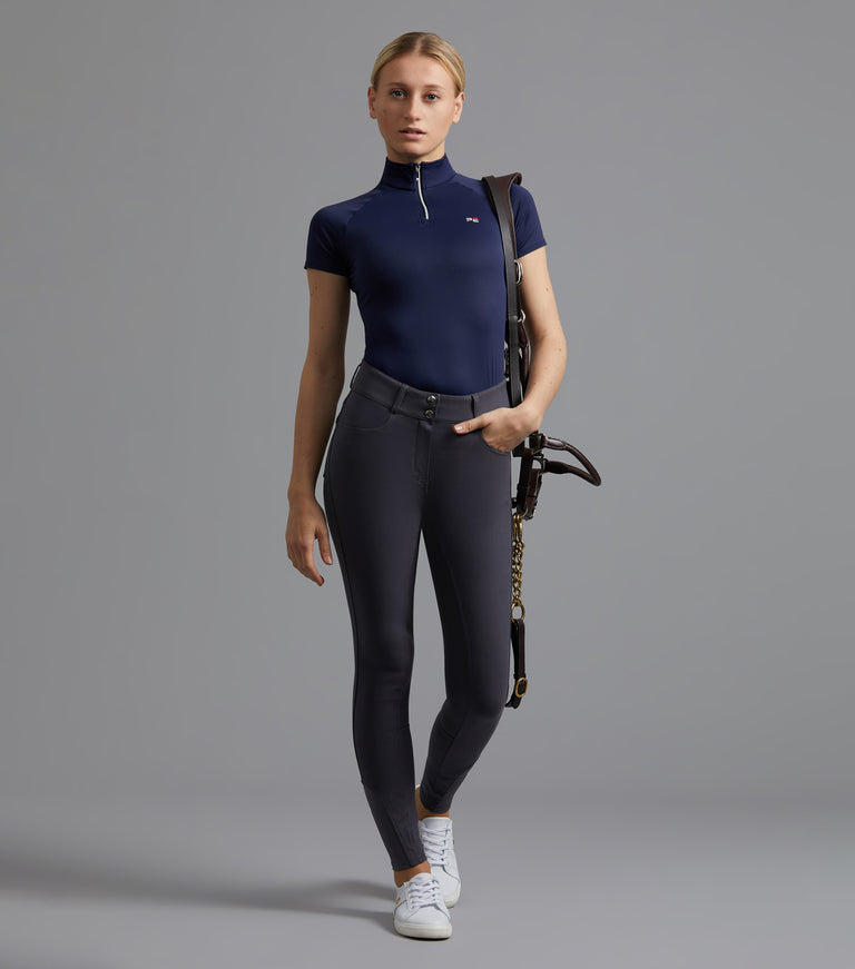 Premier Equine Virtue Ladies Full Seat Gel Riding Breeches (High Waisted) - black, navy, grey, olive, walnut