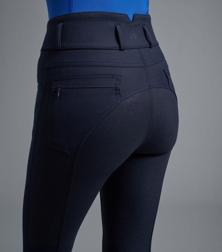 Premier Equine Virtue Ladies Full Seat Gel Riding Breeches (High Waisted) - black, navy, grey, olive, walnut